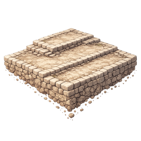 Sakura pixel island stage 1: bare floating rock