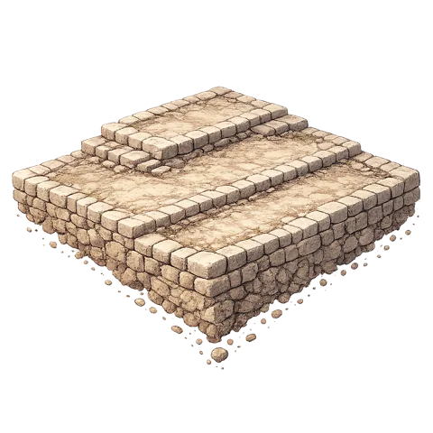 Sakura pixel island stage 1: bare floating rock